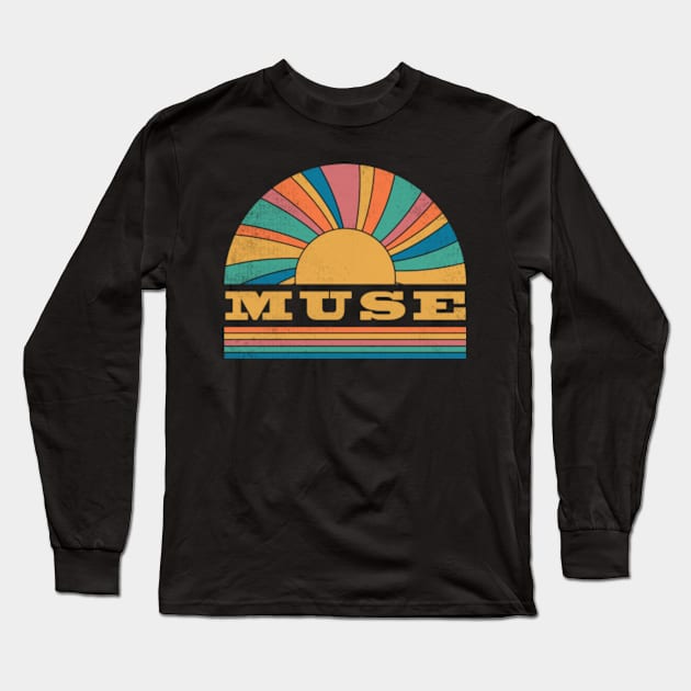 Graphic Muse Proud Name Distressed Birthday Vintage Style Long Sleeve T-Shirt by Gianna Bautista Art